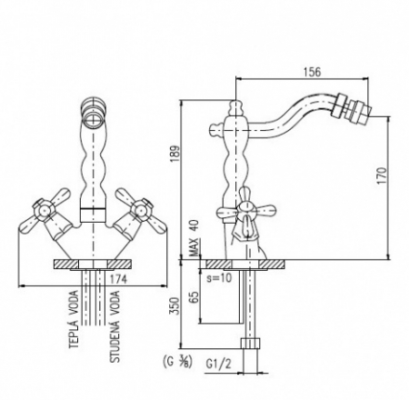 RAV MORAVA bidē maisītāji MK144.5
