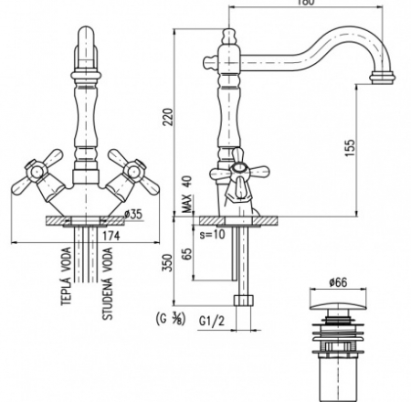 RAV MORAVA maisītāji, hroms MK121.5/8