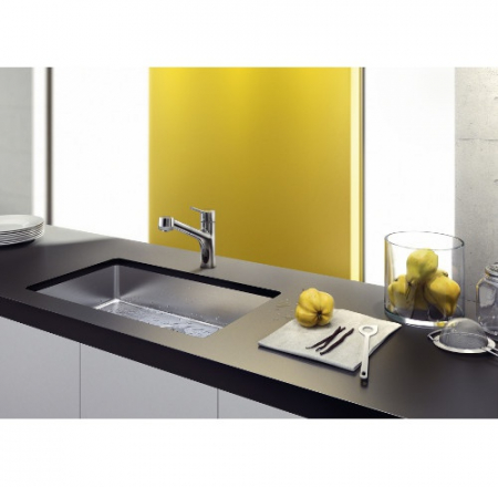 HANSGROHE izlietnes maisītāji TALIS S virtuvei ar izvadu