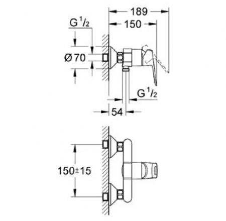 GROHE dušas maisītaji BAULOOP, hrom