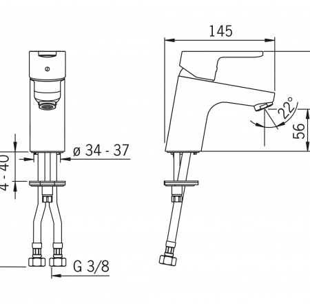 ORAS AQUITA izlietnes jaucējkrāns, hroms