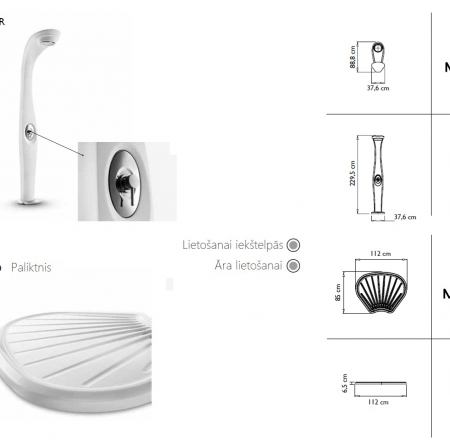 Āra duša DYNO ar paliktni