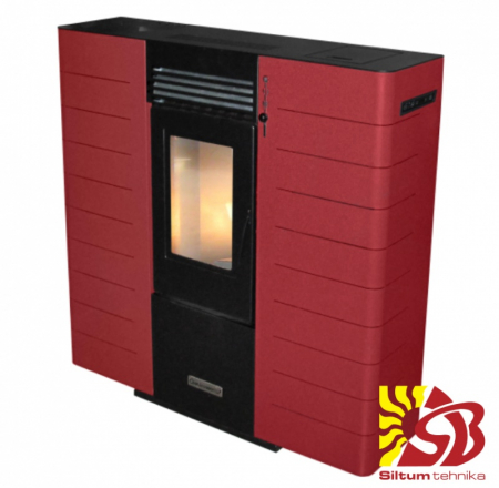 Centrometal granulu kamīns CentroPelet ZS10 C sarkans, 2,92-9,01kW, ar gaisa apkuri