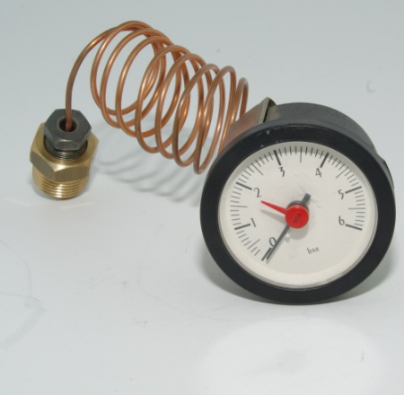 W Manom. ar kapilāru 6bar D52mm 1/2 1m