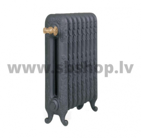 Čuguna radiators BEIGELAI BGL-600 (12 sekc.) gruntēts melnā krāsā