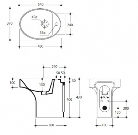 WC BIDĒ CENTO ovāls uz grīdas