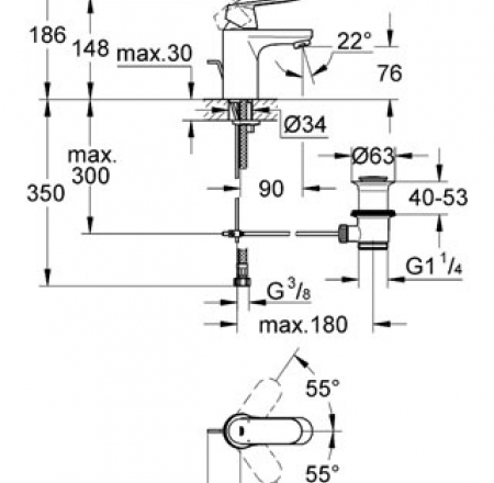 GROHE izlietnes maisītāji Eurosmart Cosmo