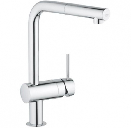 GROHE virtuves maisītāji MINTA, izvelkams 90° iztece, hroms