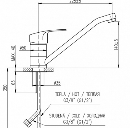 RAV KONGO virtuves maisītāji KONGO K005.5