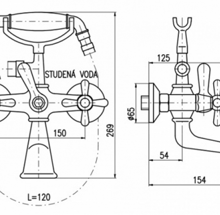 RAV MORAVA vannas maisītaji  bronza MK158.5SM