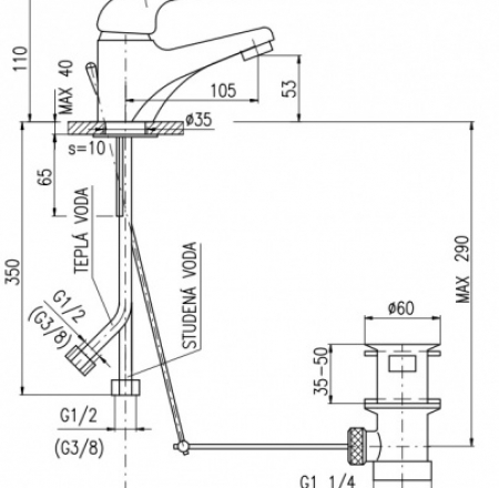 RAV SAZAVA E izlietnes maisītāji SA027.5