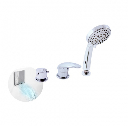 RAV DUNAJ vannas maisītāji  4-daļīgs ar keramikas slēdzi un šļūteni 2m D463.5P