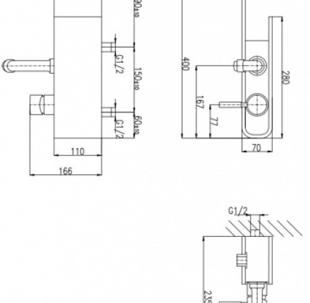 RAV COLORADO vannas maisītāji CO154.5/1, hromēt