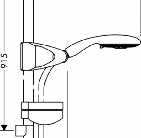 HANSGROH Dušas stienis  RAINDANCE ar dušu E100 3jet/Unica