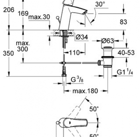 GROHE izlietnes maisītāji Eurosmart pusaugstais, hroms