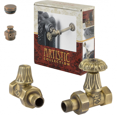 Carlo Poletti Ventīļu komplekts TAISNS 1/2` x 1/2`, bronza