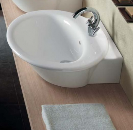 HATRIA SCULTURE izlietne 65x58cm balta, stiprināma pie sienas vai liekama uz virsmas