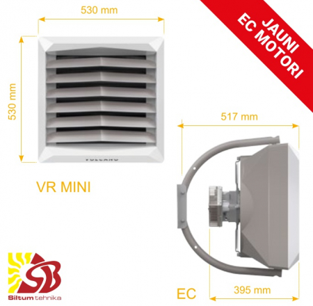 Gaisa pūtējs Volcano EC VR MINI 3-20kW NEW 0455