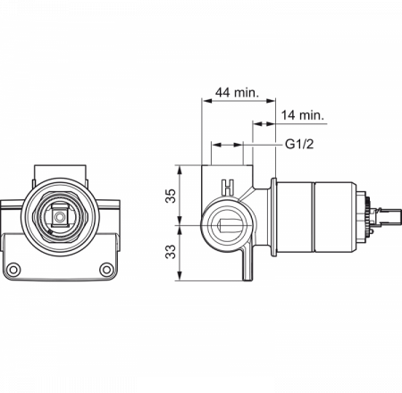 ORAS SAGA iebūvējms maisītājs ar bidettas rokas dušu, hroms