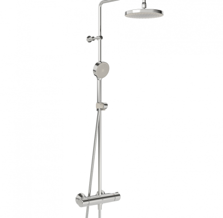 ORAS NOVA  dušas kolonna ar termostatu, lietus dušu un rokas dušu, hroms