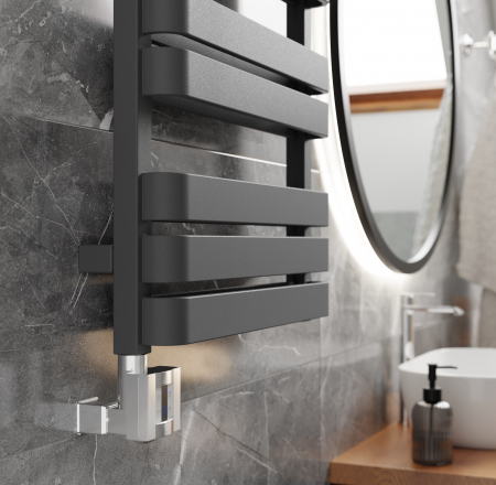Dvieļu žāvētājs TERMA WARP T 1110x500mm Metallic grey krāsa