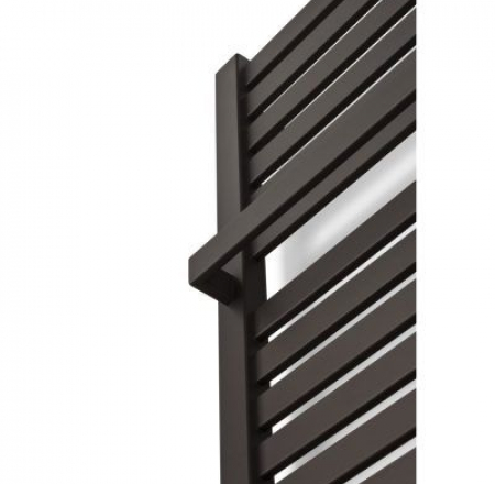 Dvieļu žāvētājs TERMA SOLO 860x540mm ar dvieļu turētāju RAL9005 melns matets