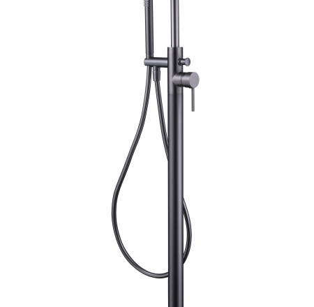 Vannas maisītājs no grīdas ALFRED ar rokas dušu GUN METAL krāsā