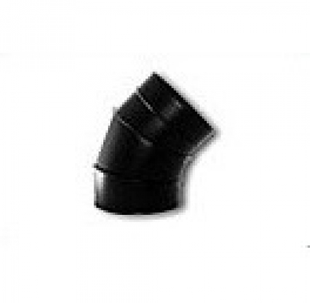 Melnā tērauda skursteņa līkumi bez tīrīšanas lūkas 45º d150