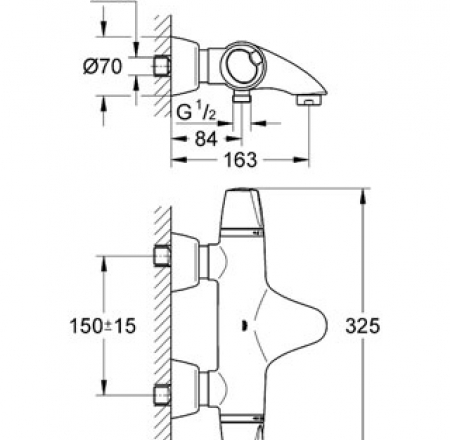 GROHE dušas maisītaji, Termostats Grohtherm 3000