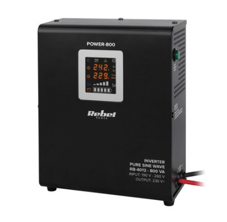UPS RB-4012 POWER-800 500W 12V/230Vac ar ladēšanas funkciju pire sienas un uz gridas.