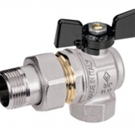 Ventīlis BUGATTI ar izjaucamo savienojumu 90G 1/2" ar tauriņa rokturi