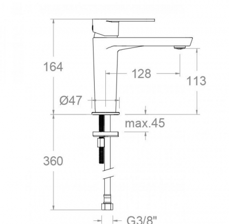 Maisītājs Izlietnei ALEXIA bez noplūdes RamonSoler brushed nickel