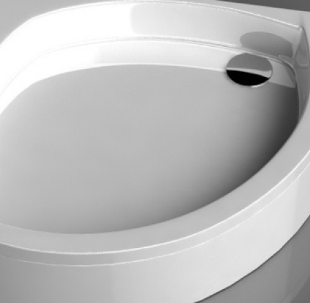 Akmens masas paliktnis C-90, 90x90x24cm ar paneli un kājām, balts Vispool