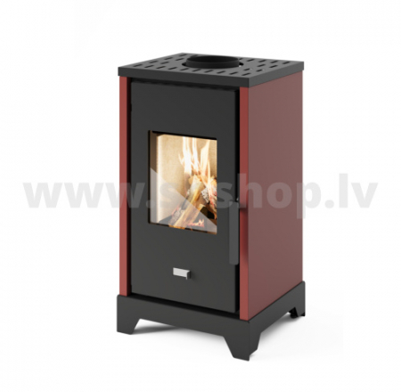 Malkas kamīns Eva Calor LELA sarkans 6 kW