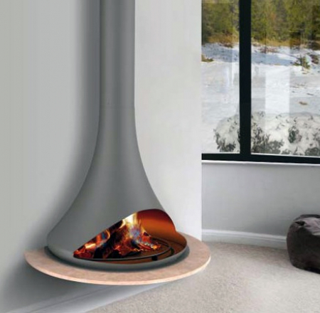 Chazelles KYLEN metāla kamīns (melns vai pelēks)