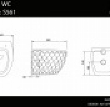 WC Pods CLASS balts/pulēts ar zelta detaļām+SC vāks 100