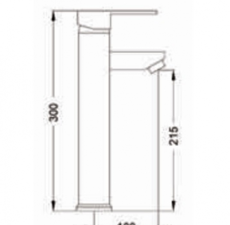 Maisītājs izlietnes AKTIVA augsts, hromēts