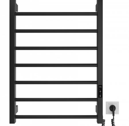 MARIO Dvieļu žāvētājs LEED elektrisks 770x530mm melns matēts