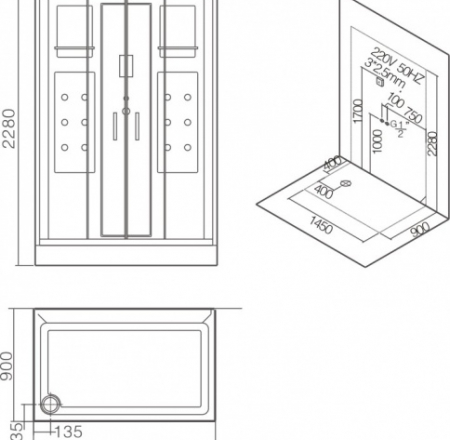 Masāžas kabīne AE028 AKCIJA