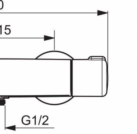 ORAS NOVA dušas termostats ar karsto ūdeni labajā pusē, hroms