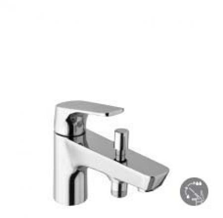 ALPI vannas maisītājs uz vannas malas Sport Plus, hroms