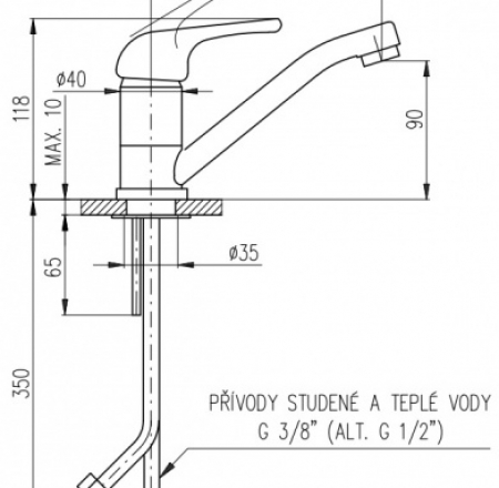 RAV SAZAVA E izlietnes maisītāji 15 cm SA015.5