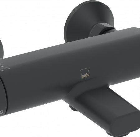 ORAS NOVA dušas un vannas termostats, melns matēts