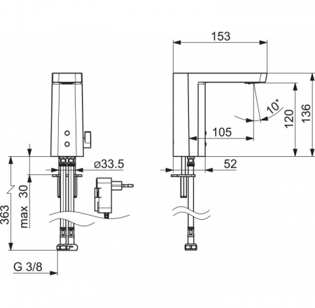 Maisītājs ORAS STELLA izlietnei, 9/12 V, BLUETOOTH bezkontakta ar sensoru, hromēts