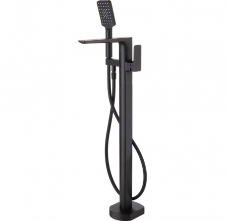 Maisītājs Vannai no grīdas BLADE kantains, melns