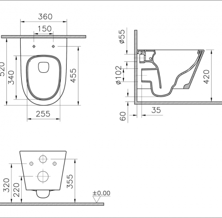 Pods VITRA M50, VORTEX piekarams,ar SC vāku