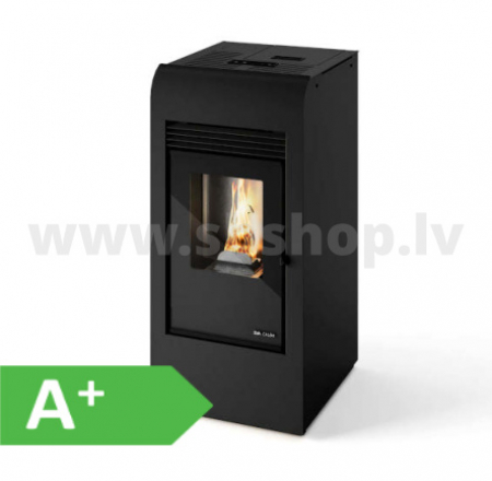 Granulu kamīns Eva Calor RITA PLUS 9,5kW melns