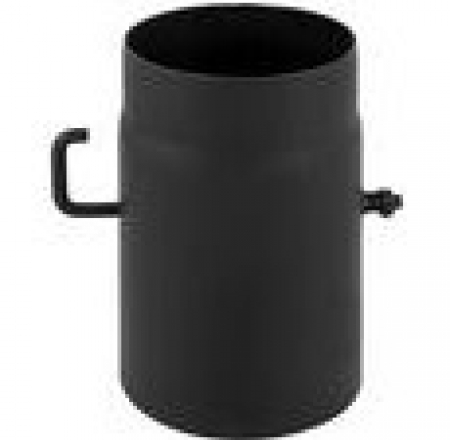 Melnā tērauda skursteņa caurules ar aizbīdni 250mm d200