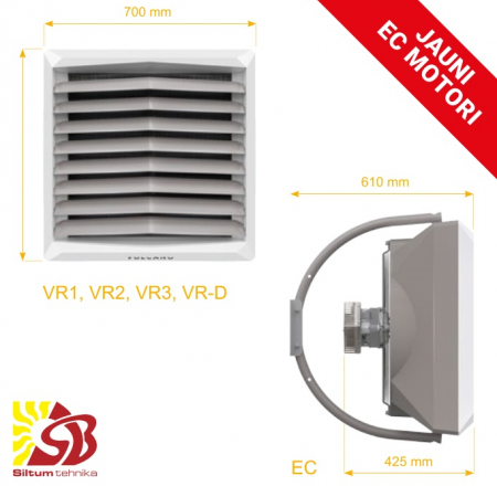 Gaisa pūtējs Volcano EC VR1 NEW 5-30kW