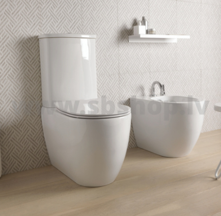WC pods LIKE horiz. ar SLIM softclose vāku, balts GSG Ceramica